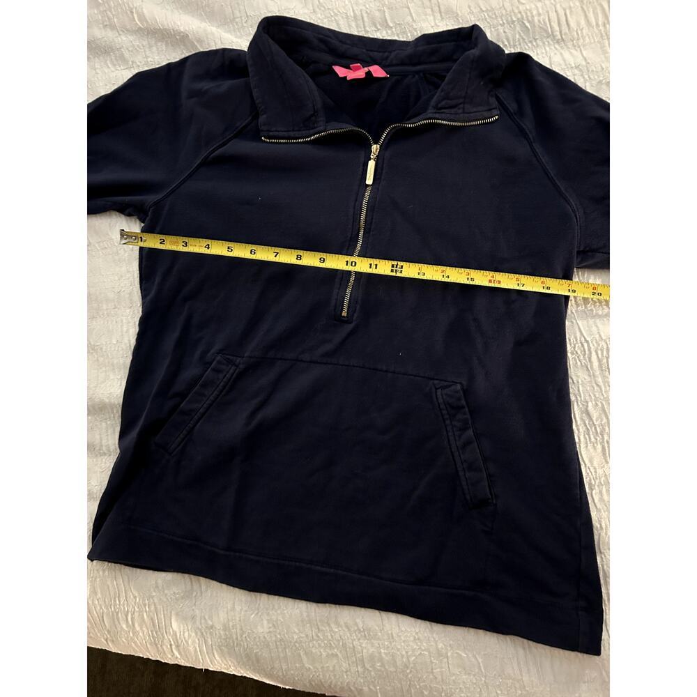 Lilly Pulitzer Skipper Solid 1/2 Zip Pullover in Navy Size L - Picture 6 of 7